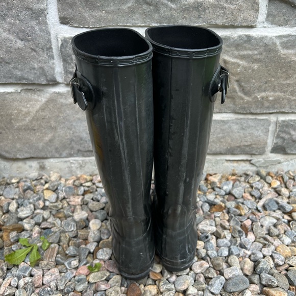 Hunter Boots - Womens Original Tall Rain Boots (Black) Size 37 - Picture 13 of 14
